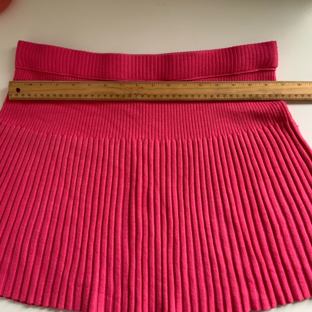 Aerie Take Charge Wool Sweater Mini Skirt L Women's Pink Punch NWT - Picture 4 of 8